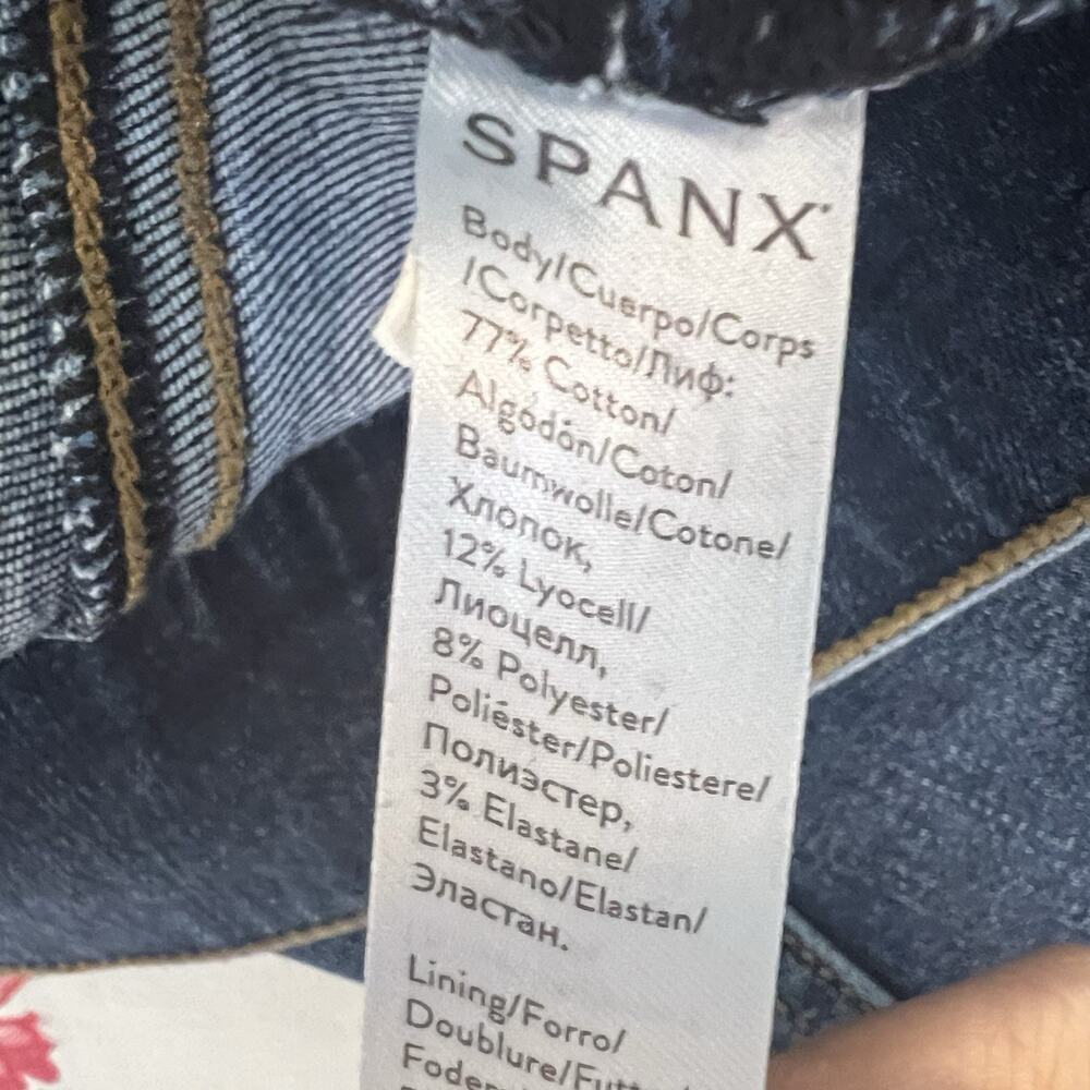 Spanx Womens Pull On Jeggings Jeans Blue Skinny Tummy Control Stretch Sz S Ankle - Picture 11 of 12